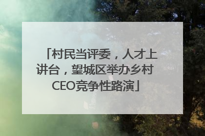 村民当评委，人才上讲台，望城区举办乡村CEO竞争性路演