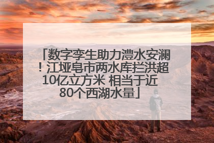 数字孪生助力澧水安澜！江垭皂市两水库拦洪超10亿立方米 相当于近80个西湖水量