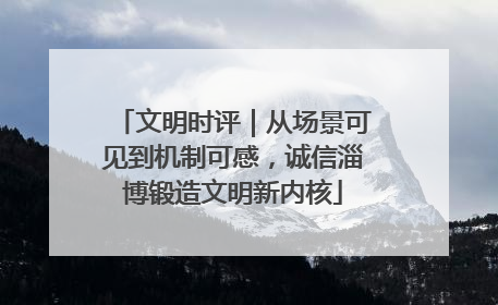 文明时评｜从场景可见到机制可感，诚信淄博锻造文明新内核