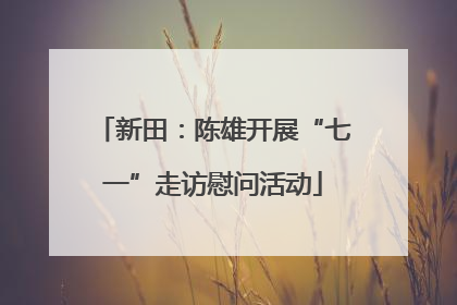 新田：陈雄开展“七一”走访慰问活动