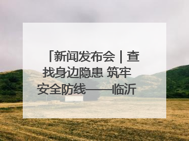 新闻发布会｜查找身边隐患 筑牢安全防线——临沂部署开展第24个安全生产月活动
