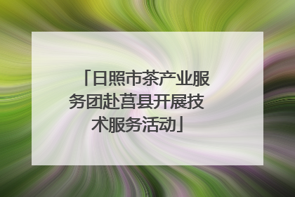 日照市茶产业服务团赴莒县开展技术服务活动