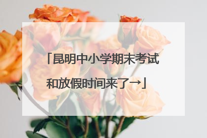 昆明中小学期末考试和放假时间来了→