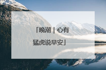 晚潮｜心有猛虎说早安