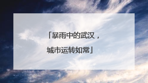暴雨中的武汉，城市运转如常