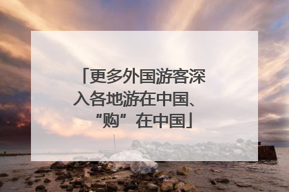 更多外国游客深入各地游在中国、“购”在中国