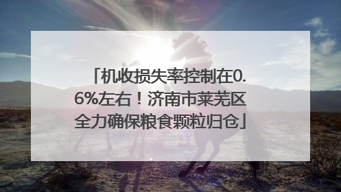 机收损失率控制在0.6%左右！济南市莱芜区全力确保粮食颗粒归仓