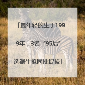 最年轻的生于1999年，3名“95后”选调生拟同批提拔