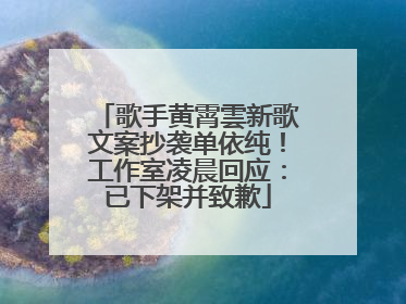 歌手黄霄雲新歌文案抄袭单依纯！工作室凌晨回应：已下架并致歉
