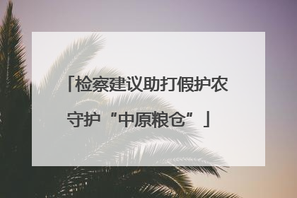 检察建议助打假护农守护“中原粮仓”