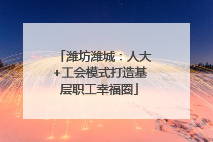 潍坊潍城：人大+工会模式打造基层职工幸福圈