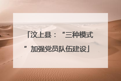 汶上县：“三种模式”加强党员队伍建设