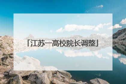 江苏一高校院长调整