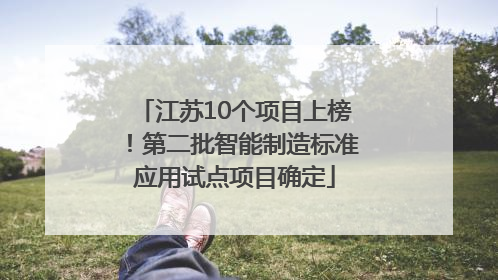 江苏10个项目上榜！第二批智能制造标准应用试点项目确定