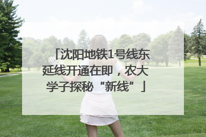 沈阳地铁1号线东延线开通在即，农大学子探秘“新线”
