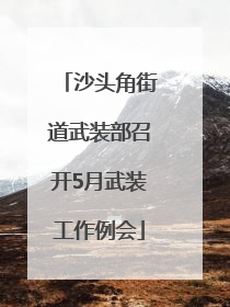 沙头角街道武装部召开5月武装工作例会