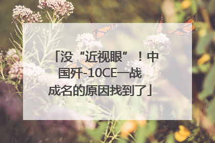 没“近视眼”！中国歼-10CE一战成名的原因找到了