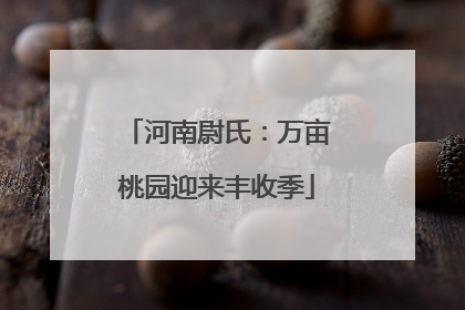 河南尉氏：万亩桃园迎来丰收季