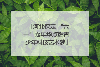 河北保定 “六一”嘉年华点燃青少年科技艺术梦