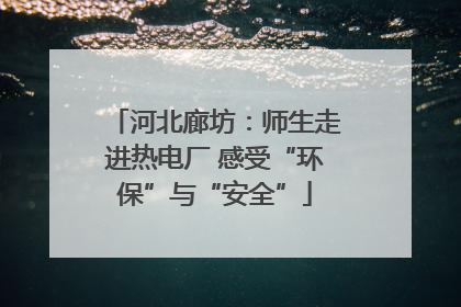 河北廊坊：师生走进热电厂 感受“环保”与“安全”