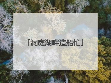 洞庭湖畔造船忙