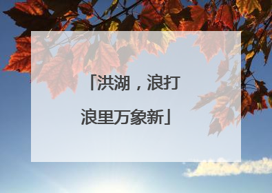 洪湖，浪打浪里万象新