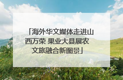 海外华文媒体走进山西万荣 果业大县展农文旅融合新图景