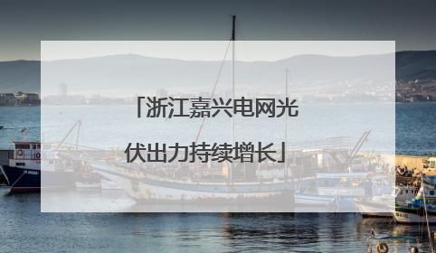 浙江嘉兴电网光伏出力持续增长
