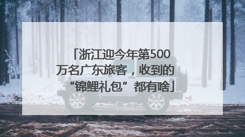 浙江迎今年第500万名广东旅客，收到的“锦鲤礼包”都有啥