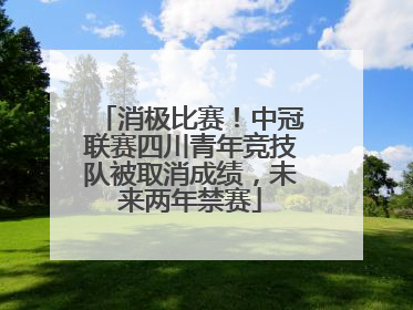 消极比赛！中冠联赛四川青年竞技队被取消成绩，未来两年禁赛