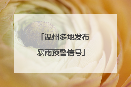 温州多地发布暴雨预警信号