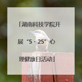 湖南科技学院开展“5・25”心理健康日活动