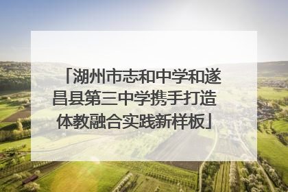 湖州市志和中学和遂昌县第三中学携手打造体教融合实践新样板