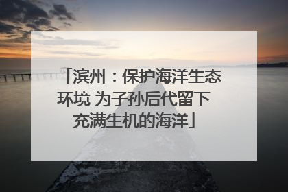 滨州：保护海洋生态环境 为子孙后代留下充满生机的海洋