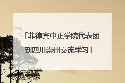 菲律宾中正学院代表团到四川崇州交流学习