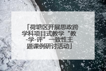 荷塘区开展思政跨学科项目式教学“教-学-评”一致性主题课例研讨活动
