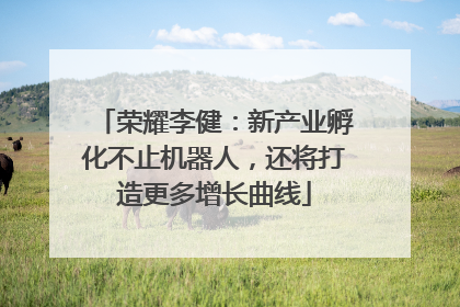 荣耀李健：新产业孵化不止机器人，还将打造更多增长曲线