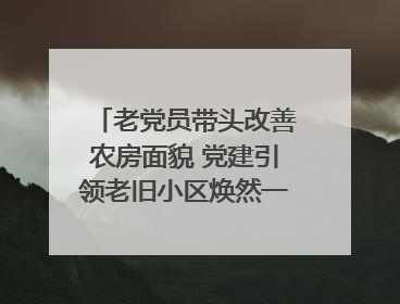 老党员带头改善农房面貌 党建引领老旧小区焕然一新｜内江东兴“红”在哪？④