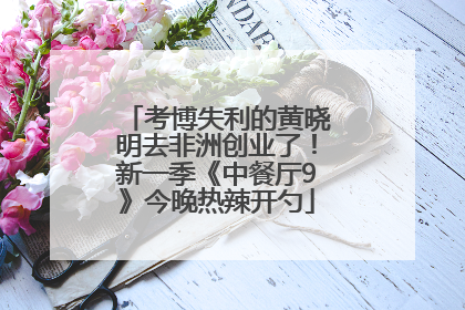 考博失利的黄晓明去非洲创业了！新一季《中餐厅9》今晚热辣开勺