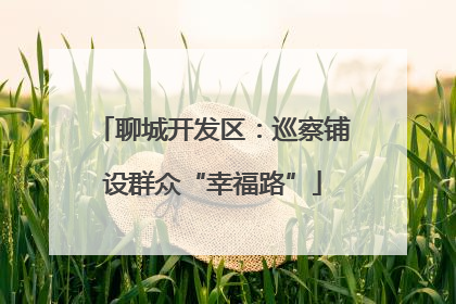 聊城开发区：巡察铺设群众“幸福路”
