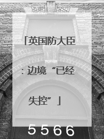 英国防大臣：边境“已经失控”