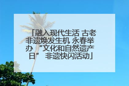 融入现代生活 古老非遗焕发生机 永春举办 “文化和自然遗产日” 非遗快闪活动