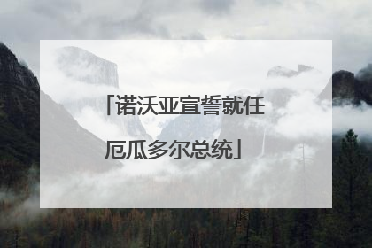 诺沃亚宣誓就任厄瓜多尔总统