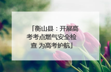 衡山县：开展高考考点燃气安全检查 为高考护航