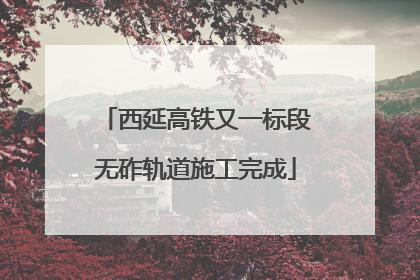 西延高铁又一标段无砟轨道施工完成