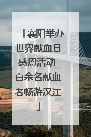襄阳举办世界献血日感恩活动 百余名献血者畅游汉江