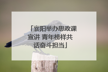 襄阳举办思政课宣讲 青年榜样共话奋斗担当