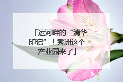 运河畔的“清华印记”！秀洲这个产业园来了