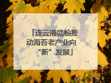 连云港赣榆推动海苔老产业向“新”发展