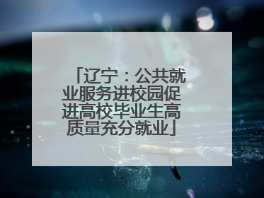 辽宁：公共就业服务进校园促进高校毕业生高质量充分就业